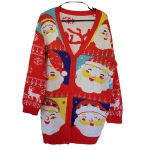 Ugly Christmas Santa Sweater / Cardigan Unisex